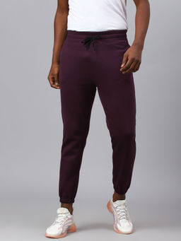 Fitkin - Men Purple Regular Fleece Joggers