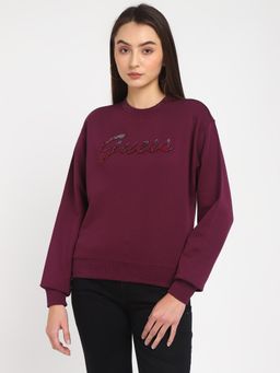 Guess - Wine Embellished Sweatshirt