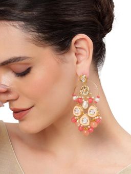 AARSEE OFFICIAL - Peach Rose Chandbali