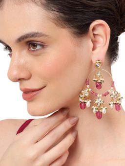 AARSEE OFFICIAL - Pink Summer Blossom Chandbali