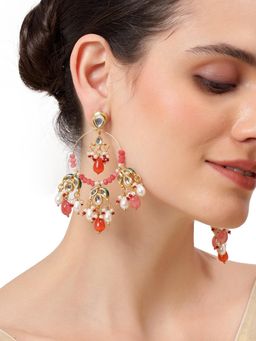 AARSEE OFFICIAL - Red Spring Blossom Chandbali