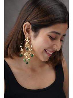 AARSEE OFFICIAL - Green Gardenia Chandbali