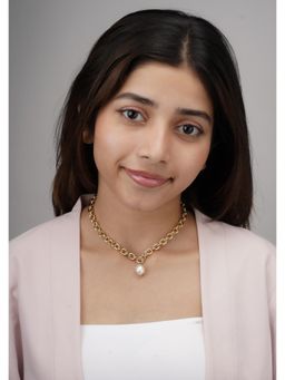 AARSEE OFFICIAL - 22Kt Gold-Plated Baroque Pearl Necklace
