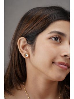 AARSEE OFFICIAL - White Kundan Stud Earrings