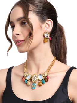 AARSEE OFFICIAL - Gold-Plated Multi-Coloured Fusion Earrings