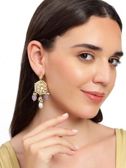 AARSEE OFFICIAL - Purple Flower Drop Earrings