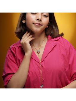 AARSEE OFFICIAL - 22Kt Gold-Plated Regal Reflection Lariat Necklace