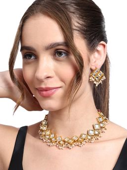 AARSEE OFFICIAL - Classic Kundan Necklace With Earrings