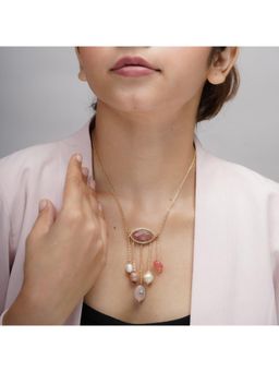AARSEE OFFICIAL - 22Kt Gold-Plated Rosy Radiance Necklace