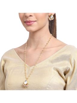 AARSEE OFFICIAL - 22Kt Gold-Plated Ethereal Pearl Chain Necklace With Earrings