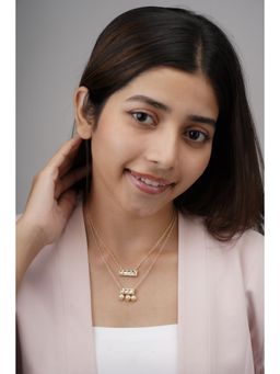 AARSEE OFFICIAL - 22Kt Gold-Plated Lustrous Lineage Stackable Necklace (Pack of 2)