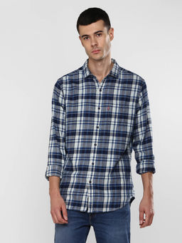 Levi's - Men Blue White Slim Fit Casual Shirt