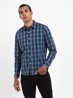 Levi's - Men Blue Black Slim Fit Casual Shirt