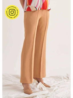 AMOSHI - Beige Solid/Plain Zoe Pant