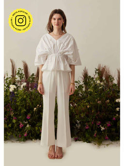 AMOSHI - White Solid/Plain Zoe Pant