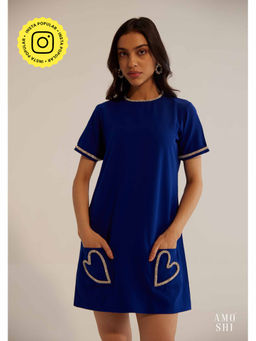 AMOSHI - Blue Embellished/Sequined Amore Dress