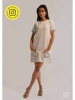AMOSHI - Off White Embellished/Sequined Amore Dress