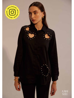AMOSHI - Black Embellished/Sequined Amore Shirt
