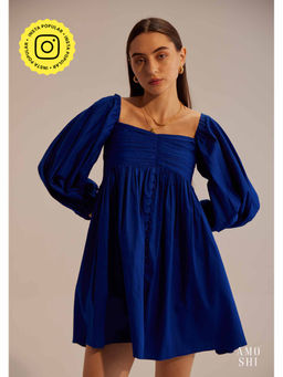 AMOSHI - Blue Ruched Bea Mini Dress