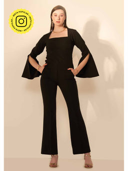 AMOSHI - Black Solid/Plain Bella Co-Ord (Set of 2)