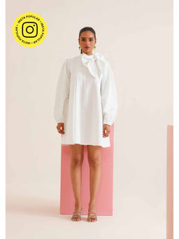 AMOSHI - White Solid/Plain Belle Dress