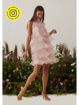 AMOSHI - Pink Solid/Plain Cassie Dress