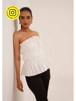 AMOSHI - White Solid/Plain Cher Top