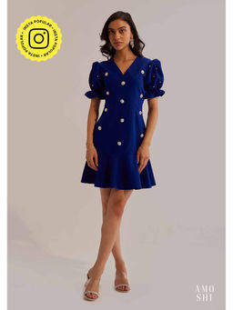 AMOSHI - Blue Embellished/Sequined Fiona Dress