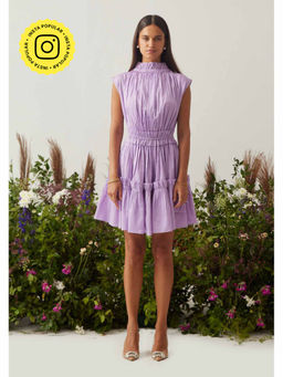 AMOSHI - Lavender Pleated Jenna Dress