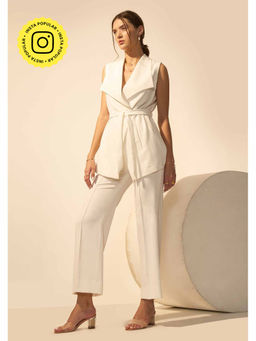 AMOSHI - White Solid/Plain Julia Co-Ord (Set of 2)