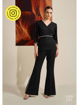 AMOSHI - Black Embellished/Sequined Rina Co-Ord (Set of 3)
