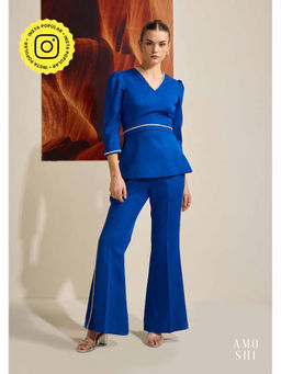 AMOSHI - Blue Embellished/Sequined Rina Co-Ord (Set of 3)