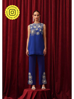 AMOSHI - Blue Iris Embellished Co-Ord (Set of 2)