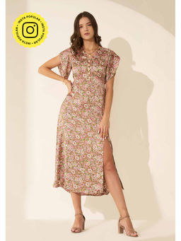 AMOSHI - Multi-Color Ditsy Midi Dress