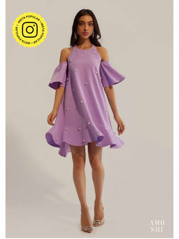 AMOSHI - Dottie Dress With Detachable Sleeves - Purple (Set of 2)