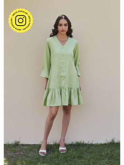 AMOSHI - Dory Mini Green Dress -Soft Pear