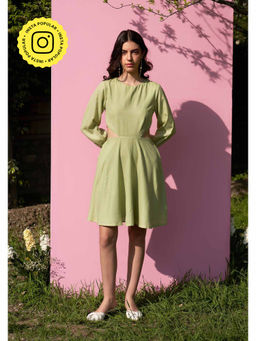 AMOSHI - Cleo Cutout Green Mini Dress -Soft Pear