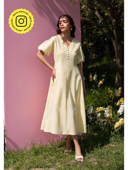 AMOSHI - Pia Midi Dress -Butter Yellow