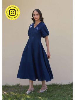 AMOSHI - Pia Midi Dress -Navy Blue