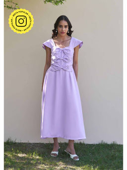 AMOSHI - 3 Bow Midi Dress -Lavender