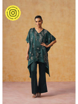 AMOSHI - Tara Kaftan Co-Ord Set (Bottle Green)