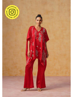 AMOSHI - Tara Kaftan Co-Ord Set (Red)