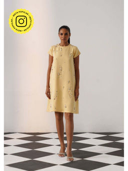 AMOSHI - Women Yellow Polyester Mini Dress