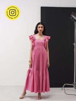 AMOSHI - Amalfi Pink Maxi Dress