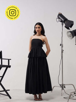 AMOSHI - Willow Black Skirt Top and Skirt Set