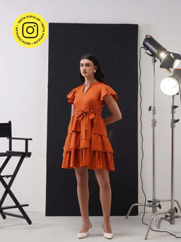 AMOSHI - Juliet Rust A Line Mini Dress