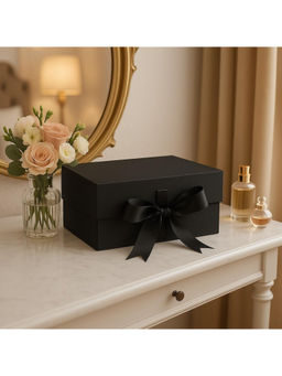 Firstseen - Black Foldable Gift Box with Ribbon