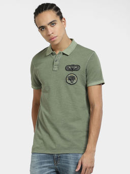 Jack & Jones - Men Applique Green T-shirt