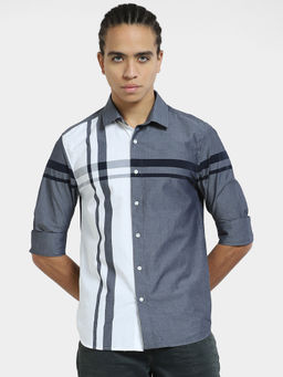 Jack & Jones - Men Striped Blue Shirt