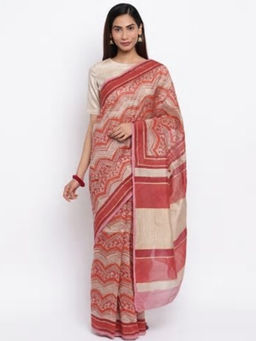 Fabindia - Cotton Silk Printed Stitched Sari